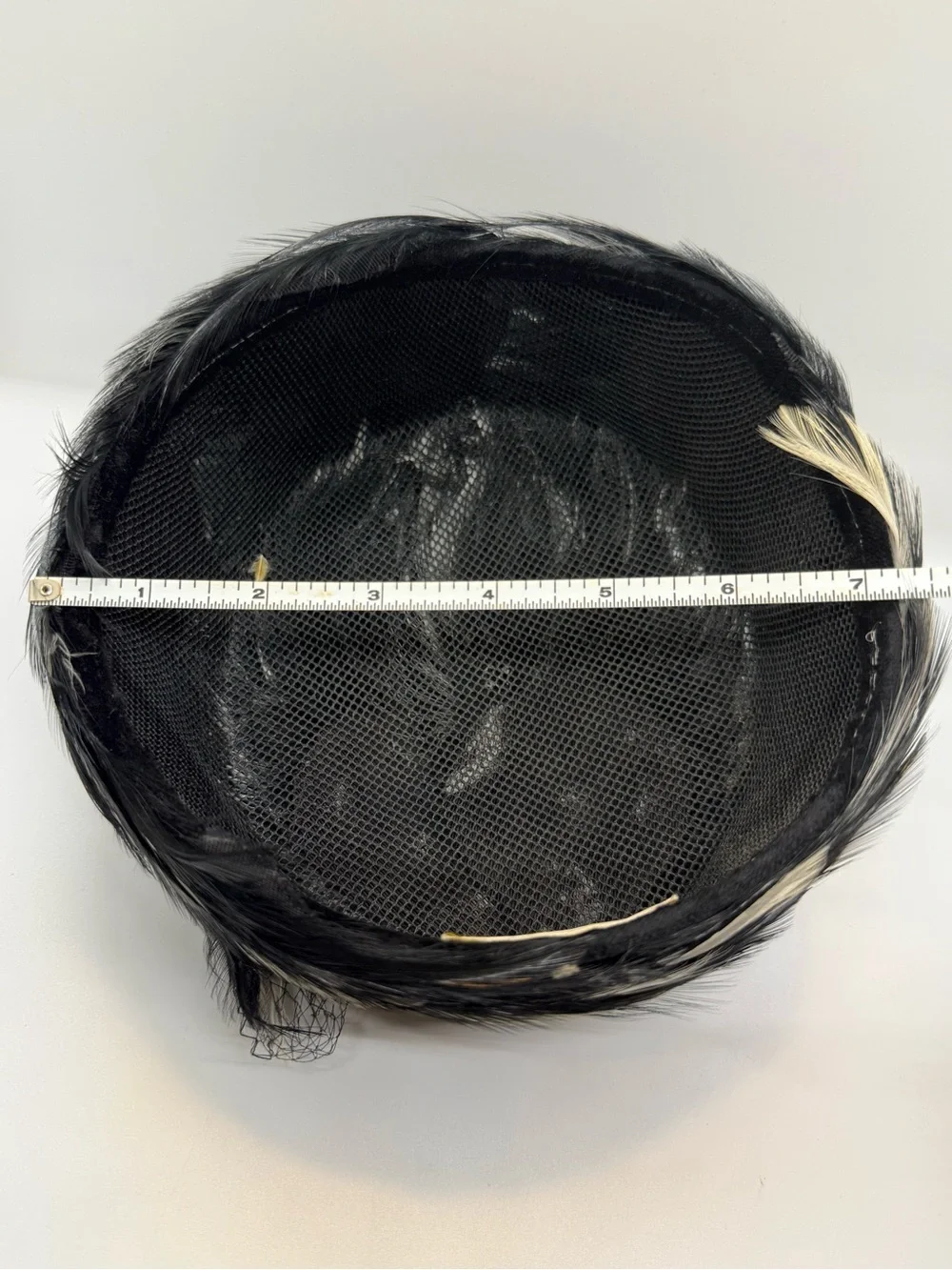 Black and Blonde Feather Cocktail Hat - Women's Feathered Headpiece